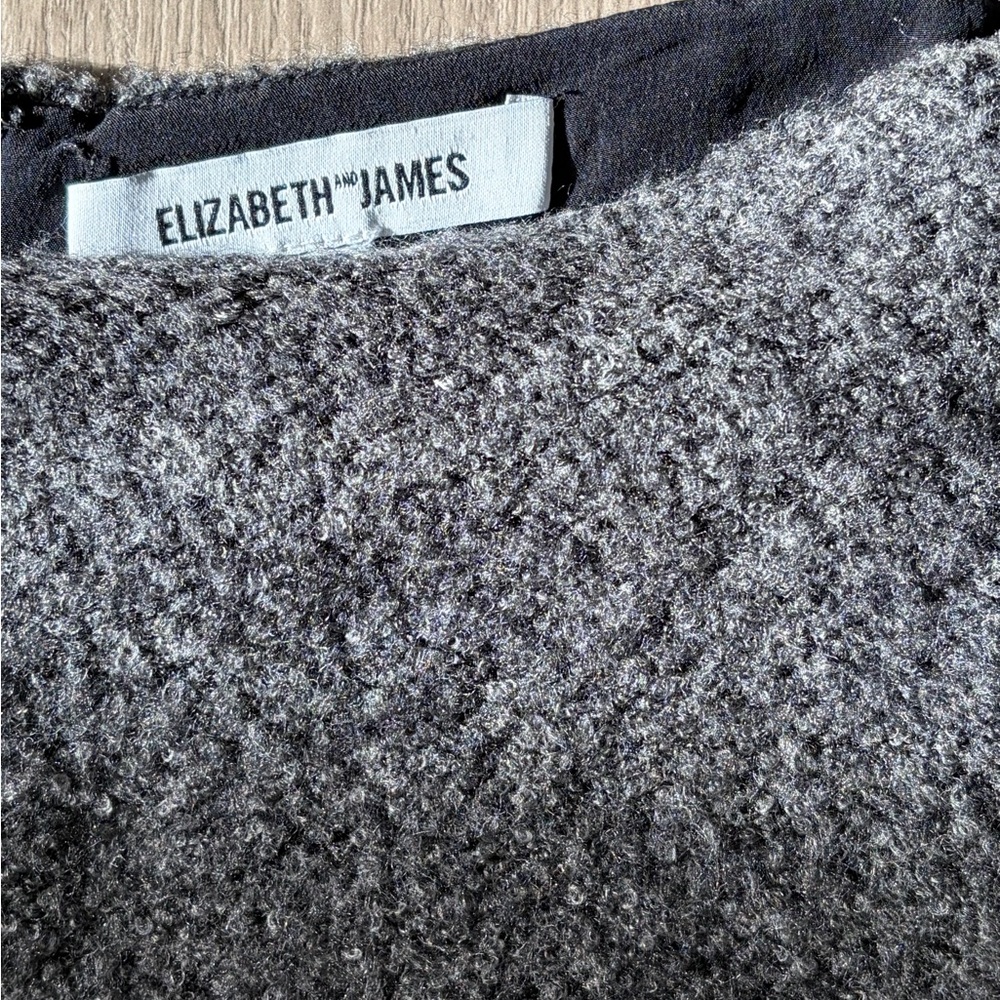 Elizabeth and James Charcoal Knit Sweater